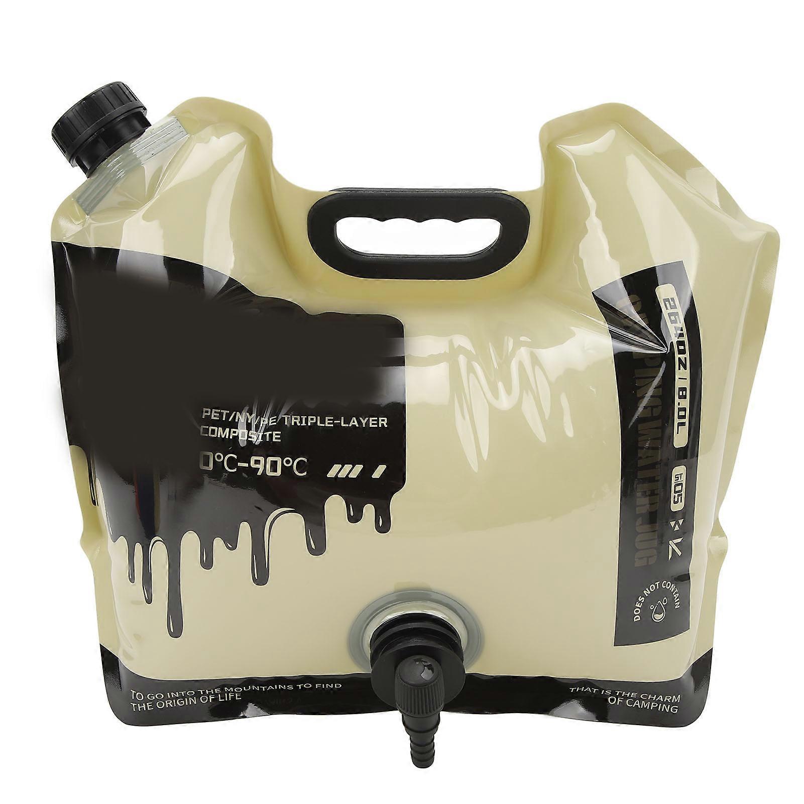 Collapsible Water Container Bag Large Capacity Portable Reusable Folding Water Carrier for Travel Camping 8L