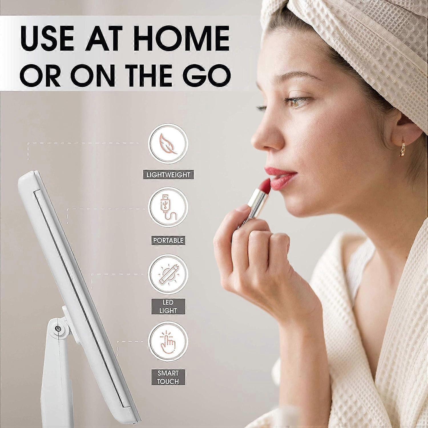 Backlit Vanity Mirror with Lights and Magnification, LED Mirror, Touch-Screen Light Control