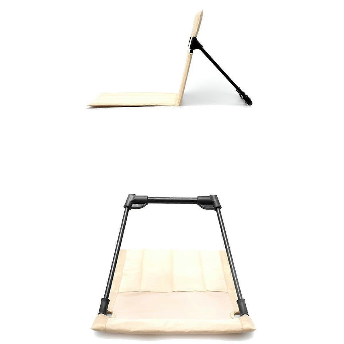 Ultra-Light Portable Folding Seats Comfortable Backrest Cushion Outdoor Moon Picnic Fishing Chairs Black