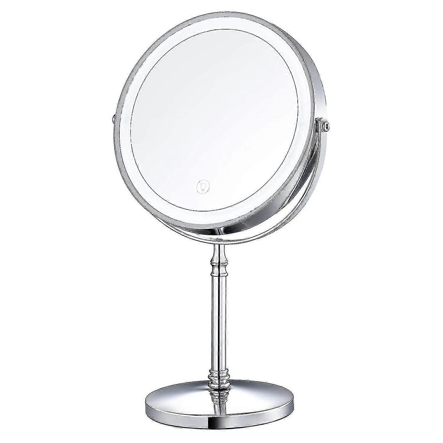8 Lighted Makeup Mirror 10x Makeup Mirror With Lights Double Sided Dimmable Magnifying Mirror With Light Rechargeable-YGWL