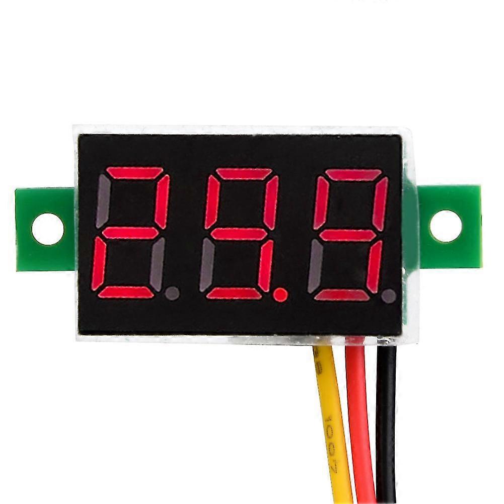 Waterproof Digital Voltmeter 0.36inch LED Display 0-100V Voltage Meter (Red)