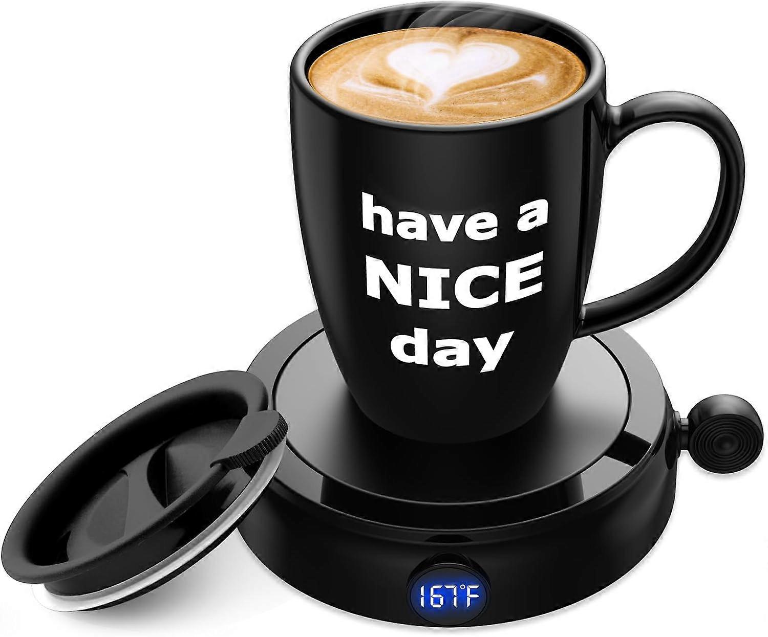 Coffee Mug Warmer with Mug Set, 60W Coffee Cup Warmer for Desk Home Office Use with 4-Temperature Settings, Auto On/Off Gravity-Induction, 14Oz Mug, G