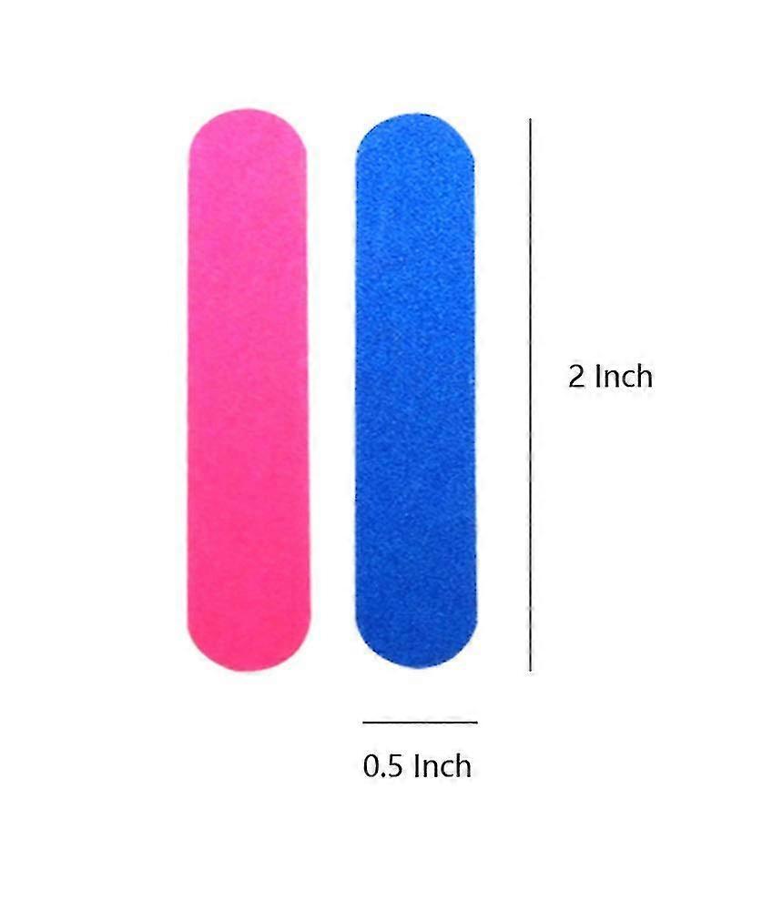 100pcs-ネイルアート両面薄型サンドフロストファイルストリップ(2インチ)メイクアップ