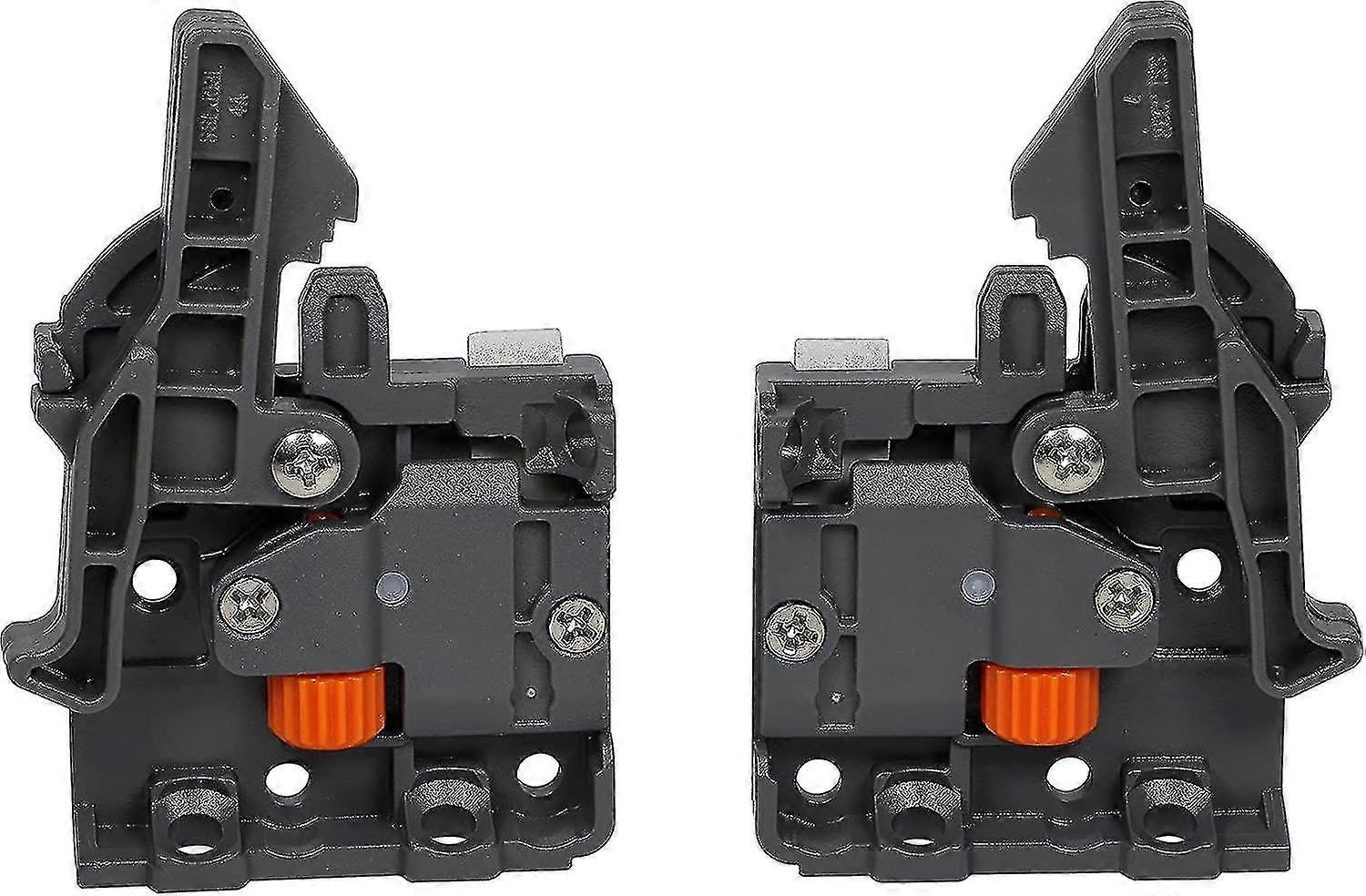Pair Of  Undermount Drawer Slide Plastic Front Locking Device, Grey With Screws Included