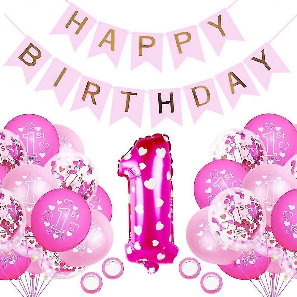 Birthday Decorations 1 Year Boy 1st Birthday Balloon Blue Confetti