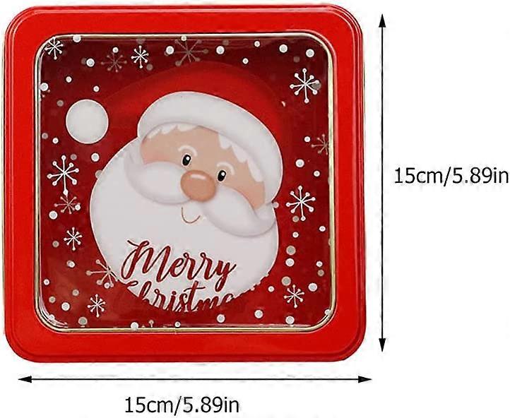 Χριστουγεννιάτικα κουτιά μπισκότων Γύρος Χριστουγεννιάτικος λευκοσίδηρος με καπάκια Δοχεία μπισκότων Χριστουγεννιάτικα κουτιά καραμελών για την αποθήκευση καραμελών Μπισκότα Treat Μικρό δώρο και Mor