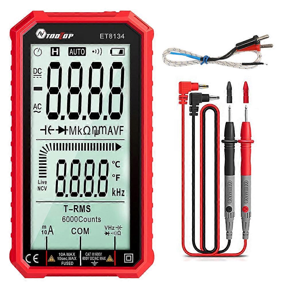 TOOLTOP ET8134 4.7 Inch LCD Screen Multimeter Current AC Voltage Current Capacitance Resistance Measuring Backlight Function