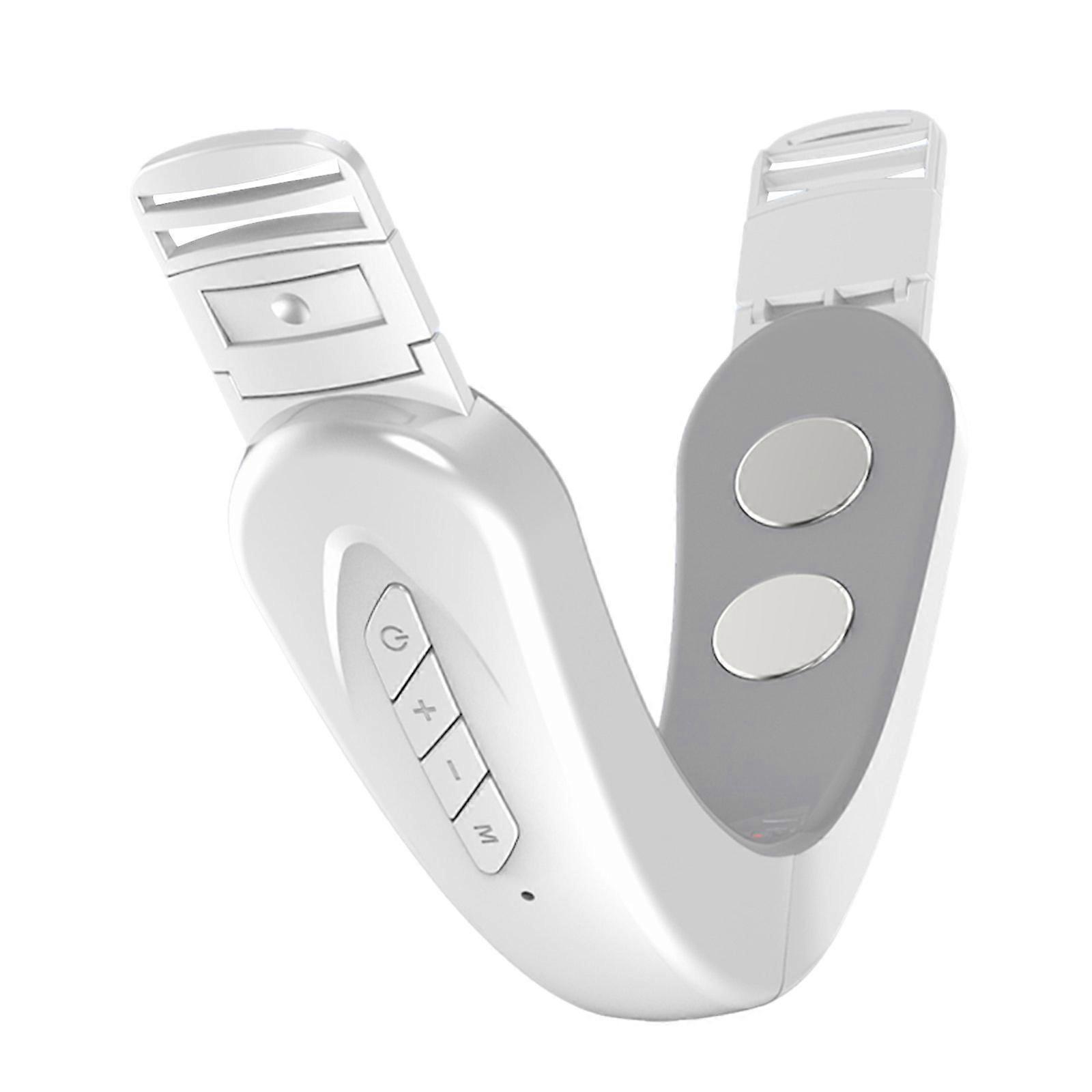 Redutor de queixo duplo, massageador elétrico V-Face Shaping cinto portátil inteligente de elevação do rosto com luz azul