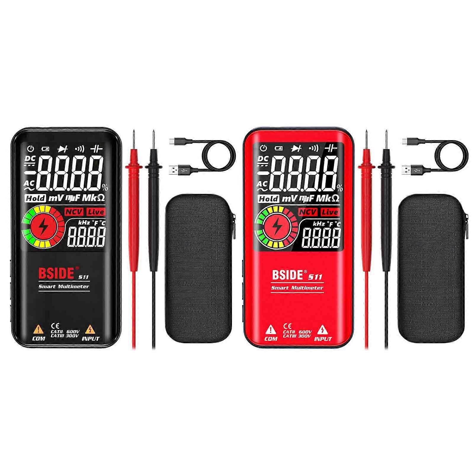 Ψηφιακή έγχρωμη επίδειξη LCD πολυμέτρων 9999 μετρά βολτόμετρο επαναφορτιζόμενη 100% νέα