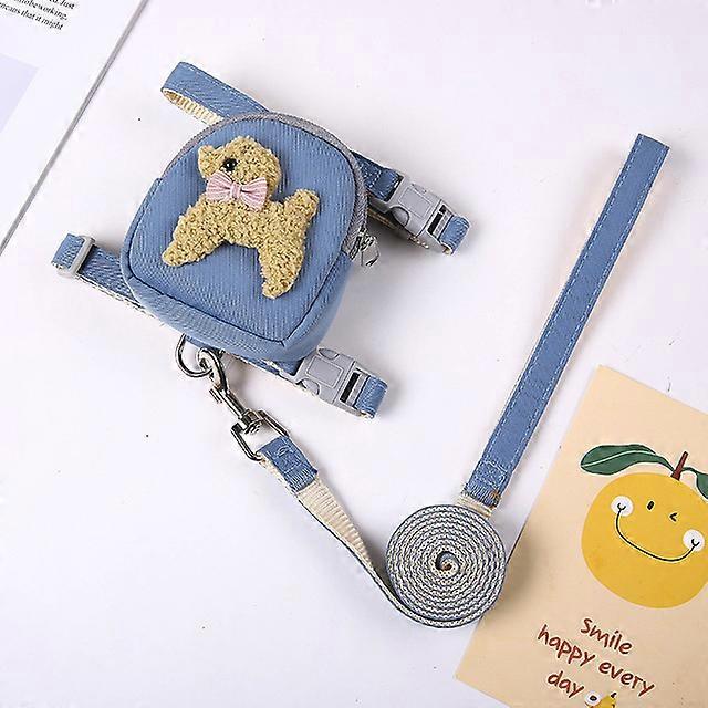 ファッション猫犬用ハーネスとリーシュセット猫用小型犬漫画プリントペットハーネスバックパック子猫ロープアクセサリーペットリーシュ