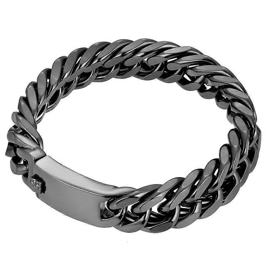 Stainless Steel Cuban Link Bracelet for Men,18K Gold Plated Chain Bracelet for Men