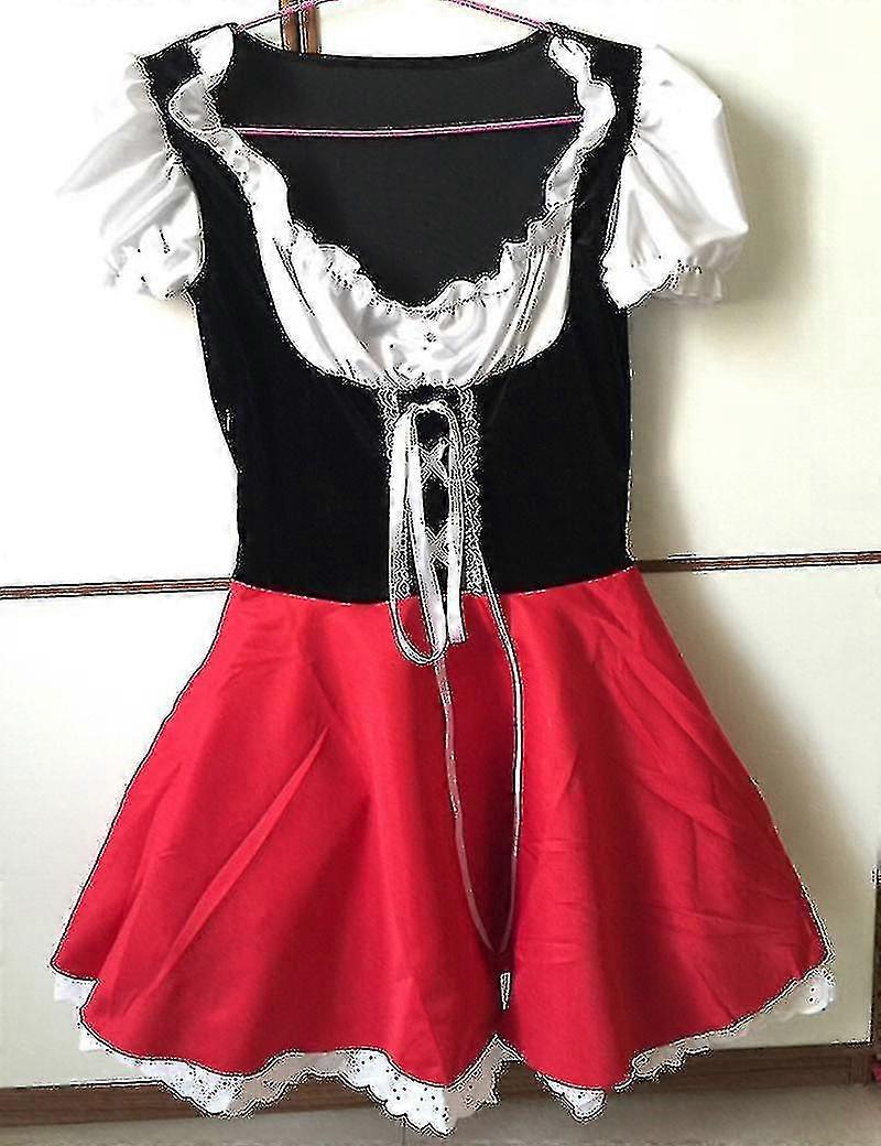 black red riding hood dress Halloween Girls Red Riding Hood Costume Dress Medium 6-8 Red Black