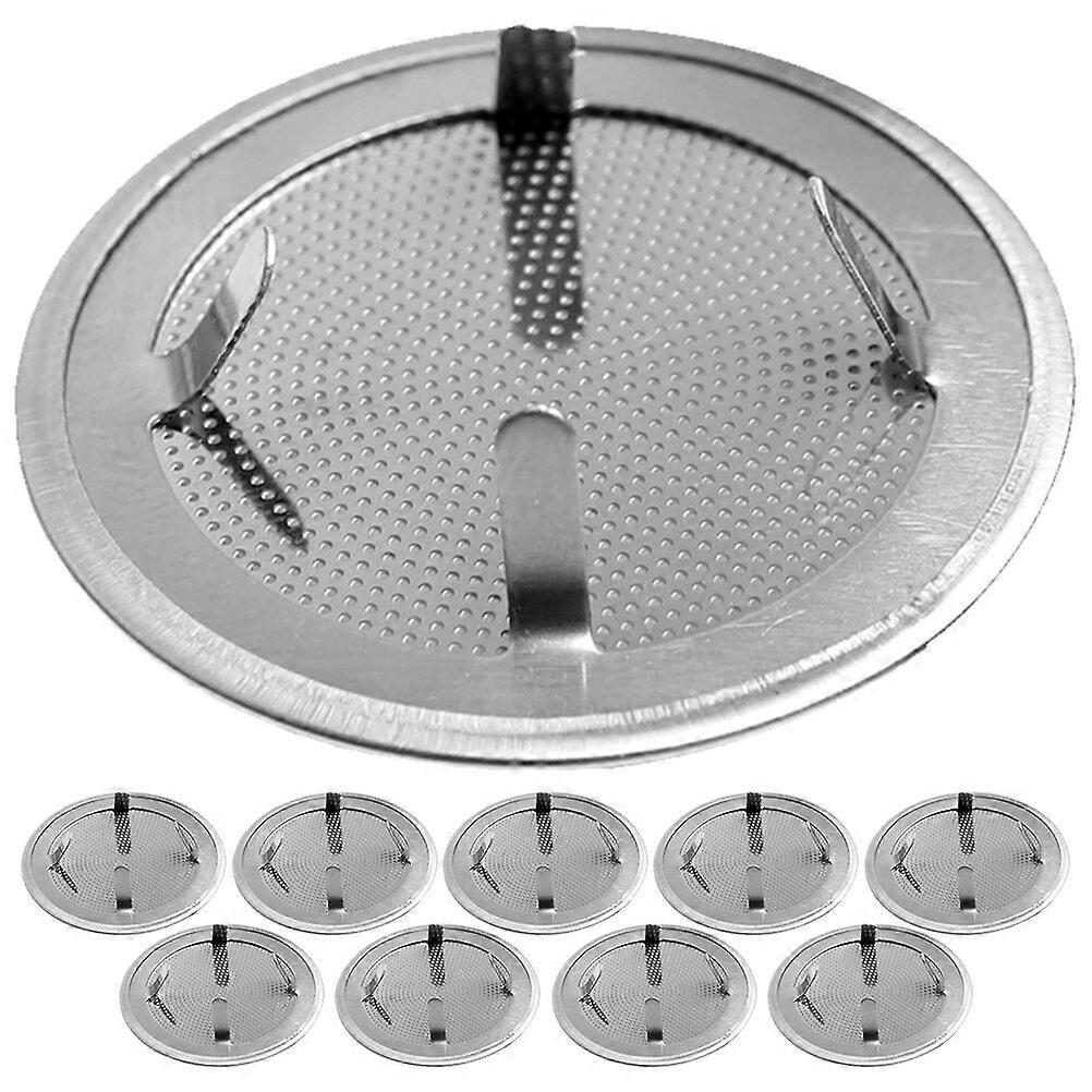 10Pcs Stainless Steel Tea Strainer Insert Tea Infuser Tea Pot Accessories Tea Filter Mesh (3.4cm)