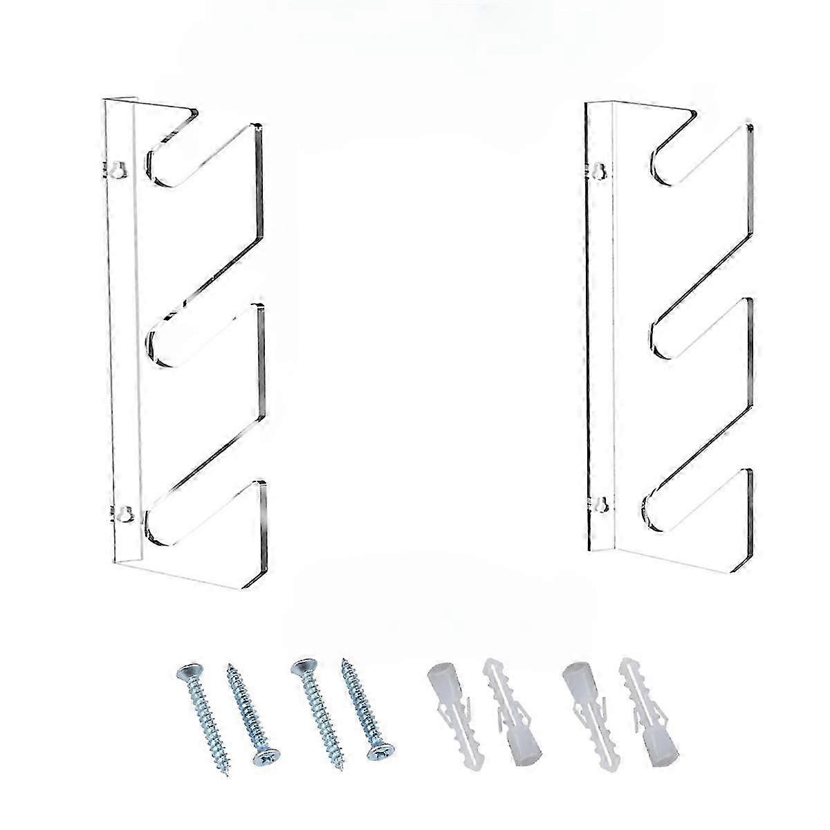 1 Pair Skateboard Display Rack Acrylic Wall Stand Fixed Mount Indoor Floating Skateboard Storage Bracket Wall Holder