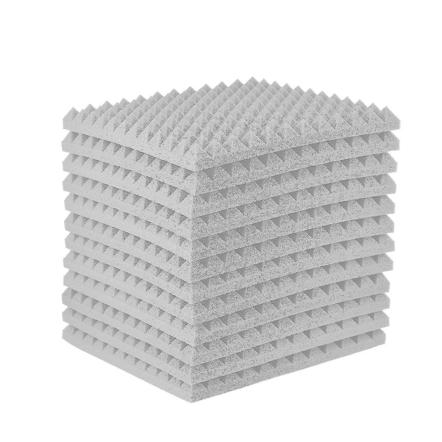 12 Pack-studio Acoustic Foams Sound Absorption Proofing Panels High-density Wedge Tiles Isolation Tr Tw