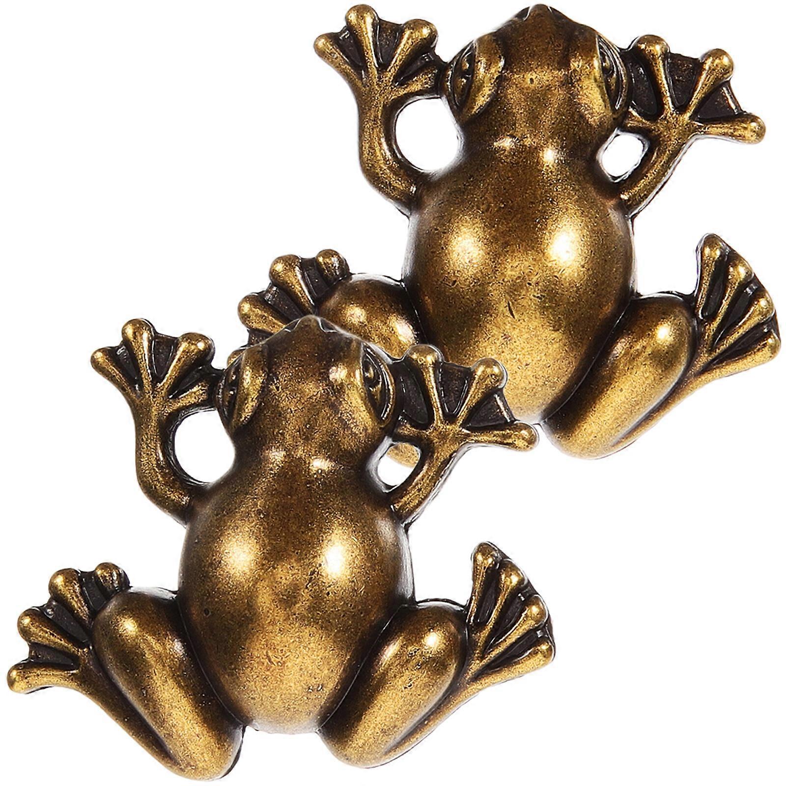 2pcs Door Handle Frog Shape Pull Handle Replacement Wardrobe Door Handle Retro Drawer Pull