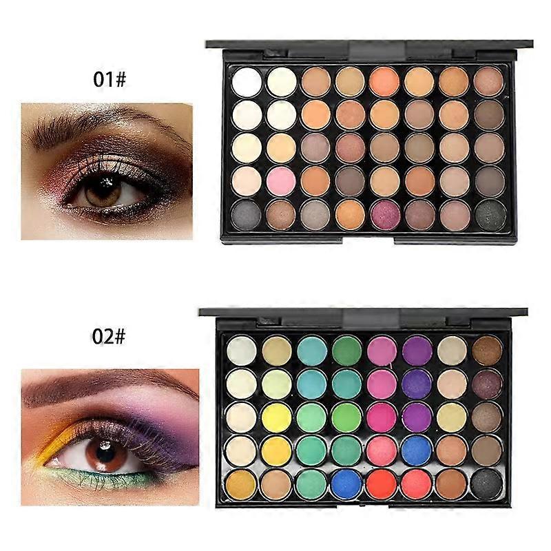 40 Color Eye Shadow Palette Colorful Artist Shimmer Glitter Pigmented Powder Pressed Eyeshadow Makeup Kit