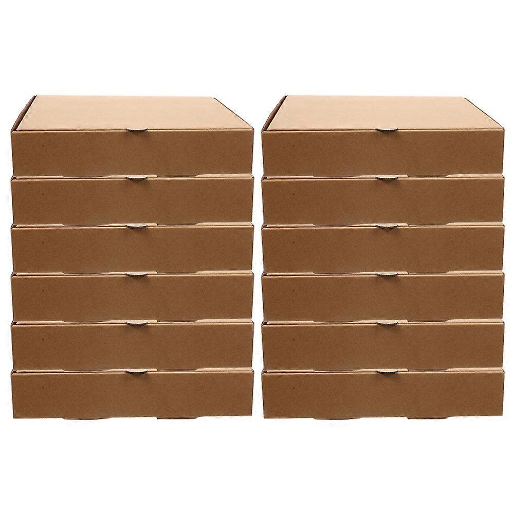 12pcs Good Seal Pizza Wrapping Case Paper Pizza Storage Box Pizza Takeaway Box