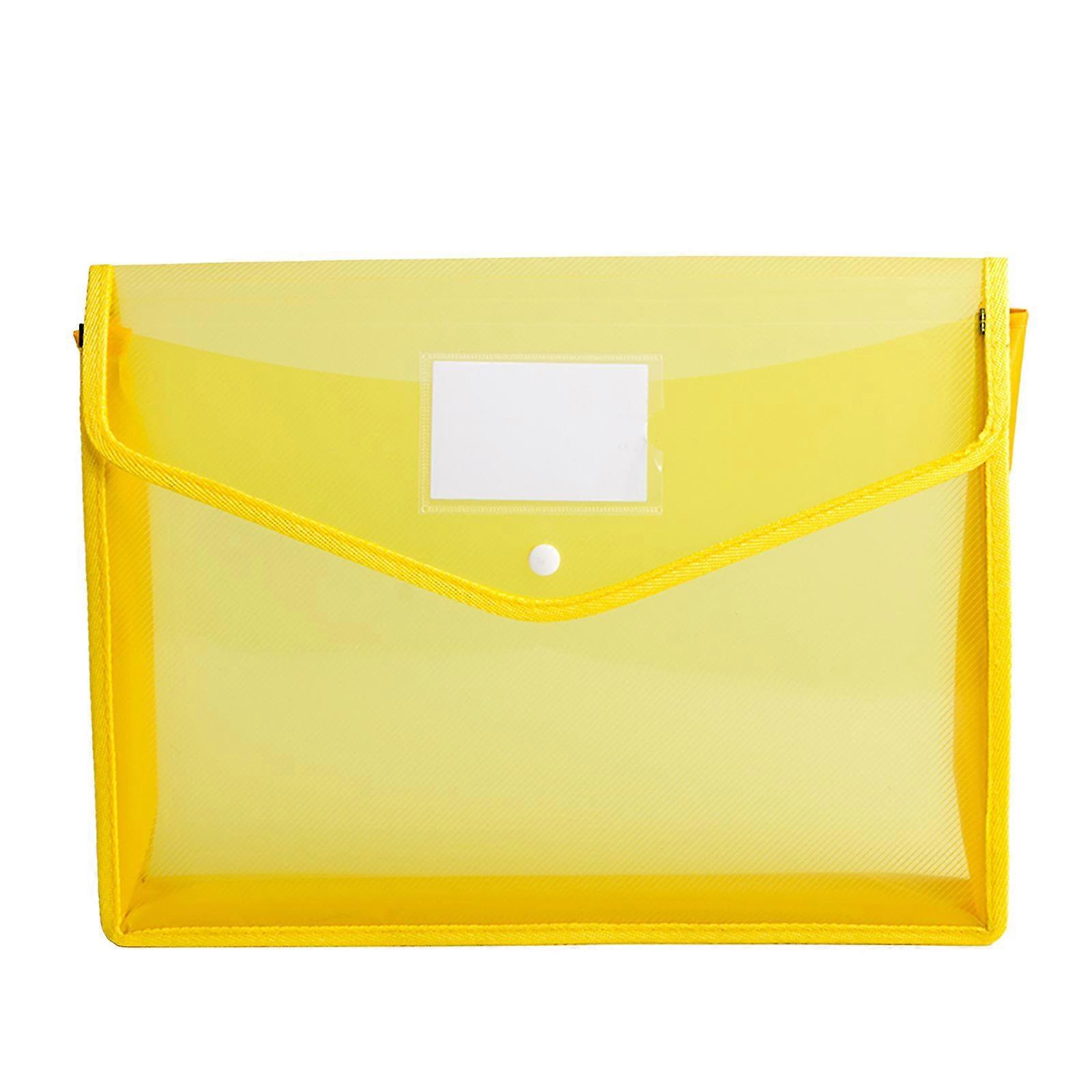 Storage Bag A4 Transparent Lightweight File Bag Portable Waterproof Folder Document Holder Button Storage School Test Paper