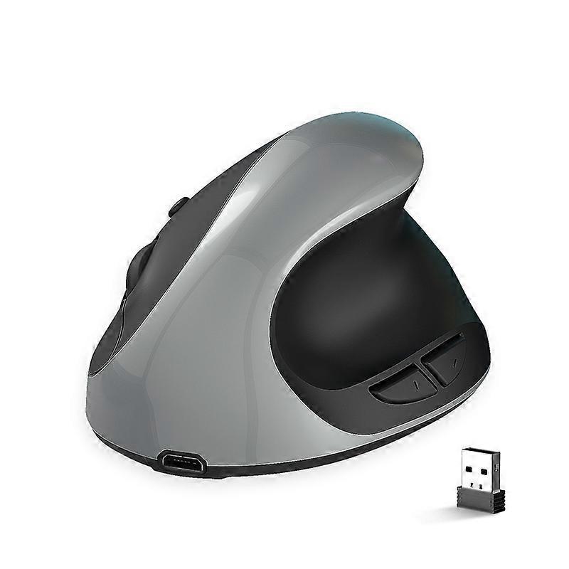 2400DPI Adjustable Mute Clicking Comfortable Grip 6 Buttons Wireless Mouse 2.4GHz Laptop Mouse Ergonomic Vertical Mouse Computer Accessories