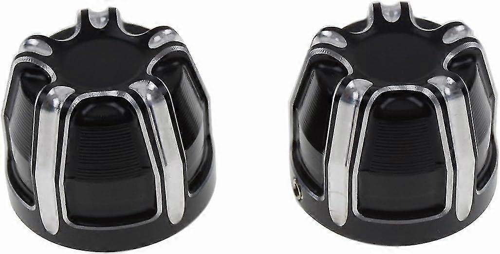Motorcycle Front Axle Nut Cover Cap Fit For Harley Softail Fat Boy Dyna V-rod Touring Street Glide Black