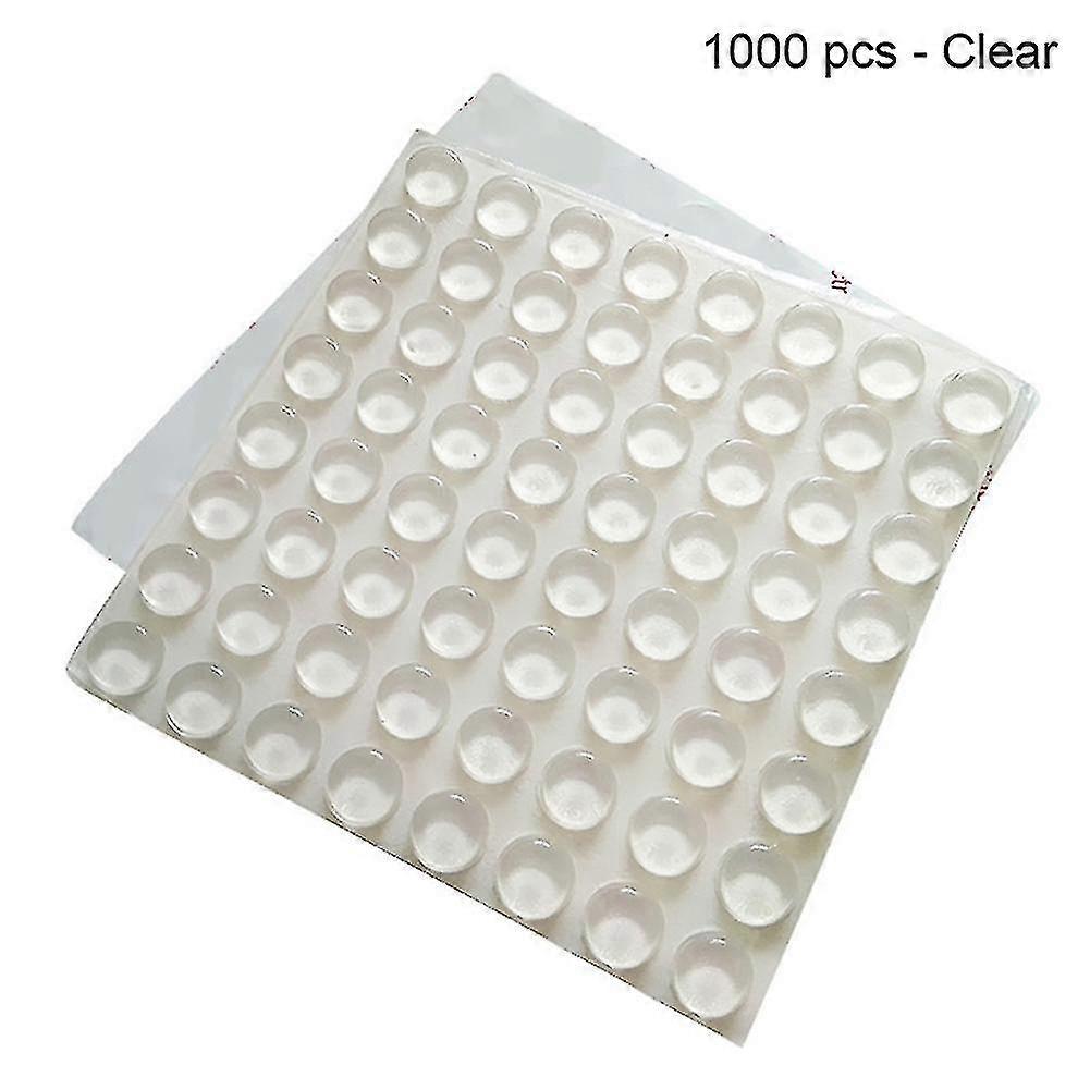 1000 Pcs Silicone Noise Dampening Buffer Pads For Surface Of Wall And Wooden Floor