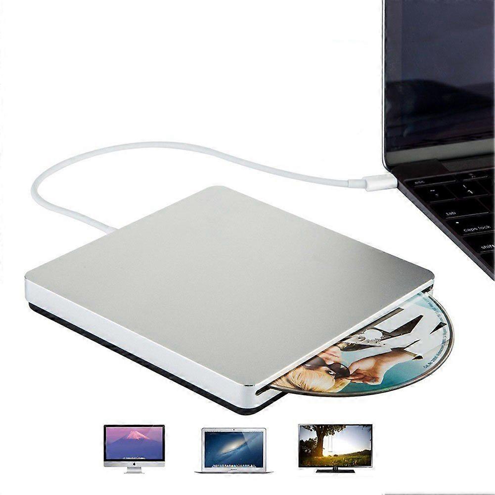 External CD DVD Drive USB 3.0 Type-C Optical Drive for Laptop