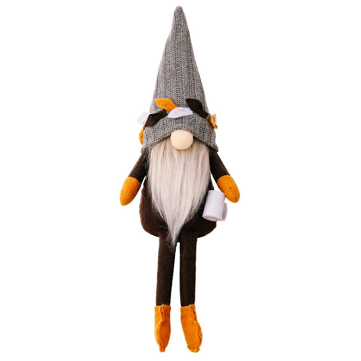 Coffee Doll Dwarf Ornament Adorable Knitted Faceless Doll Wide Application Doll Ornament Perfect