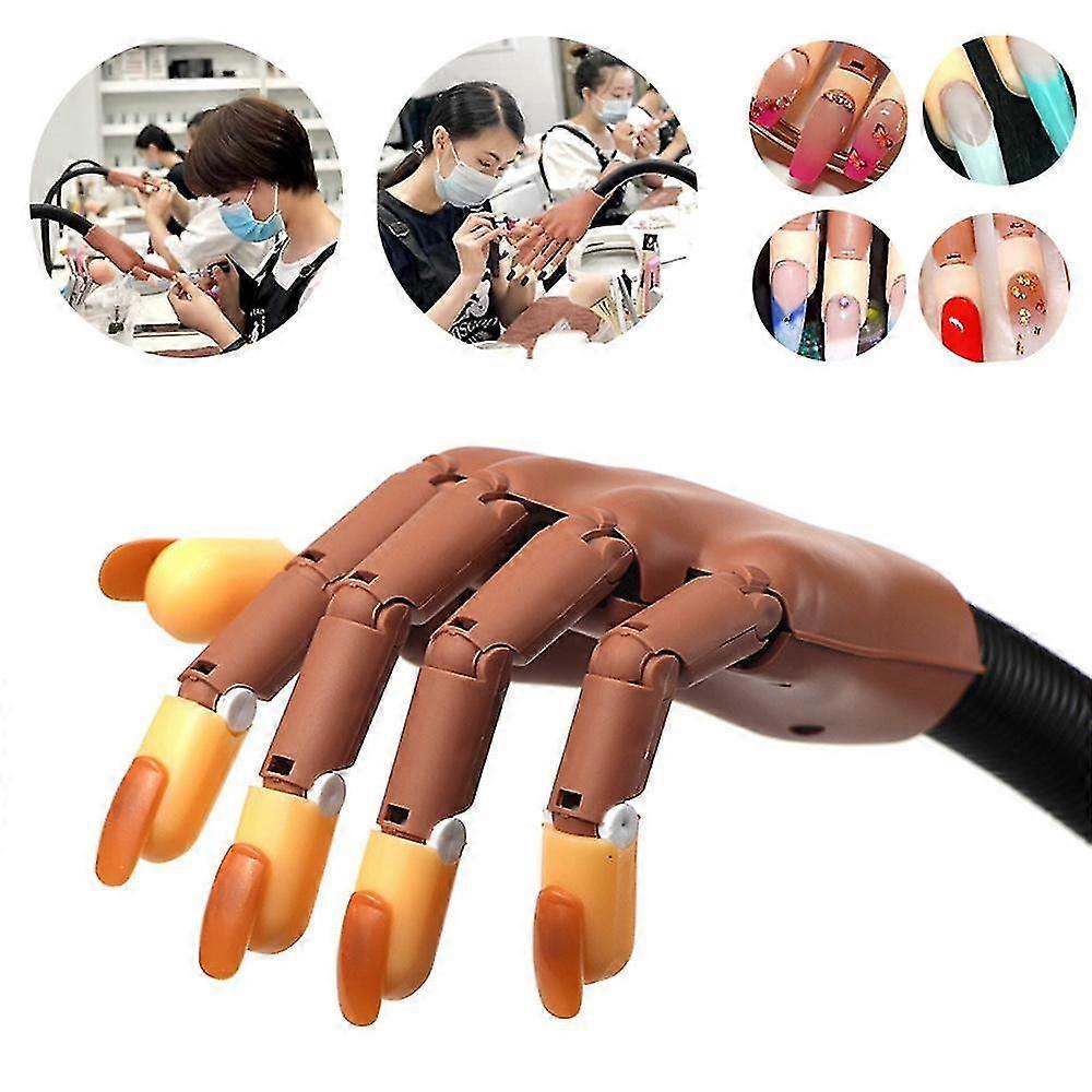 Nail Art Hands Professional Practice Hand +100pcs Nail Tips Adjustable Plastic Practice Model