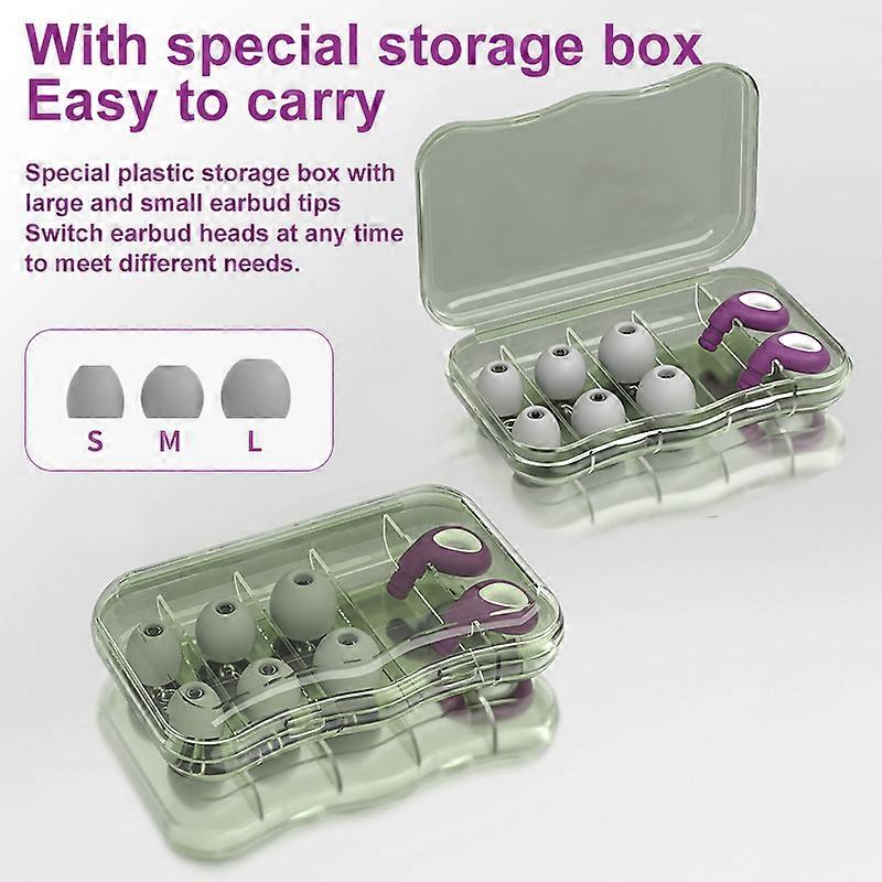 1pcs Ear Plugs for Sleeping Noise Canceling, Soft Noise Reduction Earplugs with Storage Box Reusable Silicone Snoring Blocking Earplugs Hearing Protec