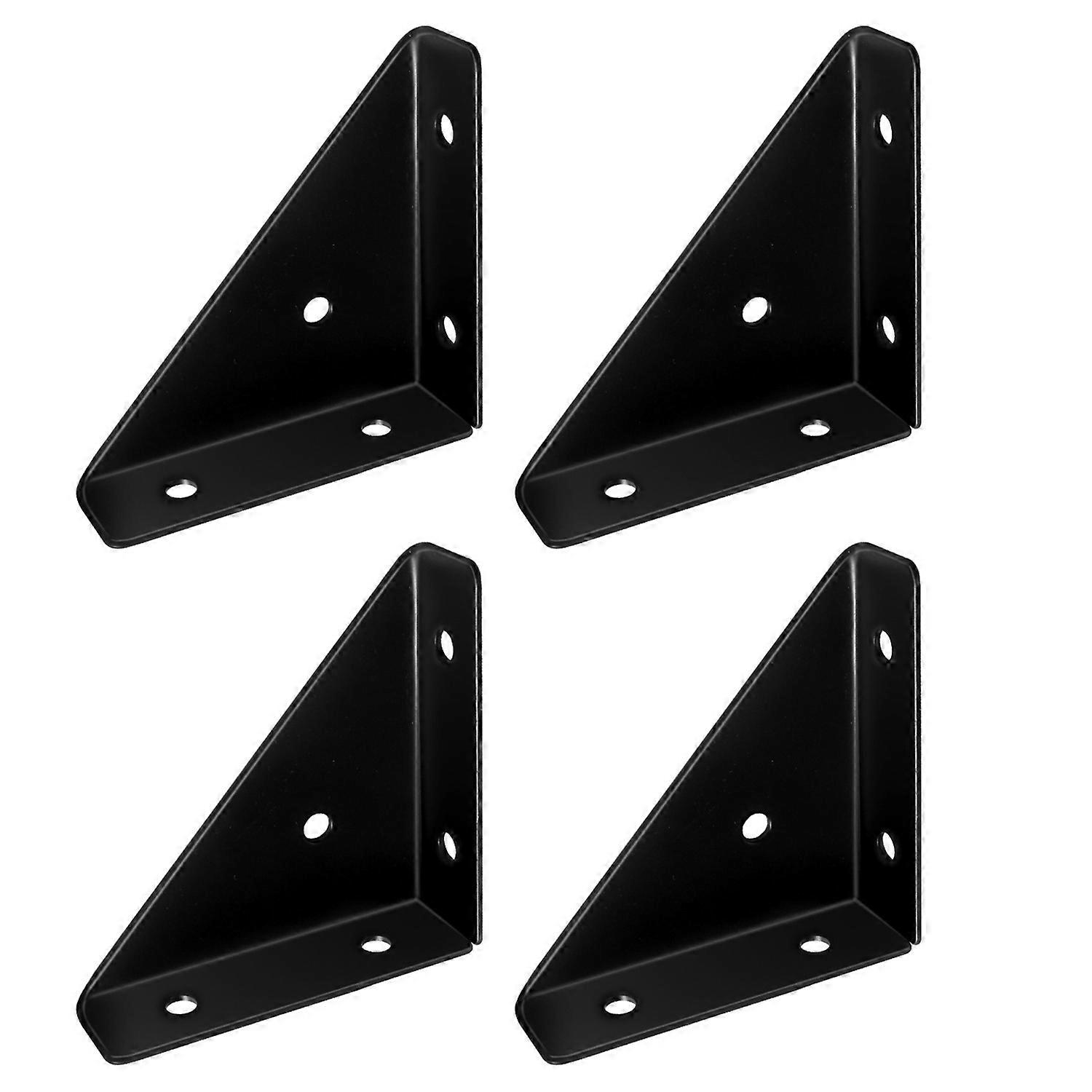 4Pcs 90 Degree Gusseted Angle Connector Brackets Rustproof Corrosion Resistant Gusset Corner Brace