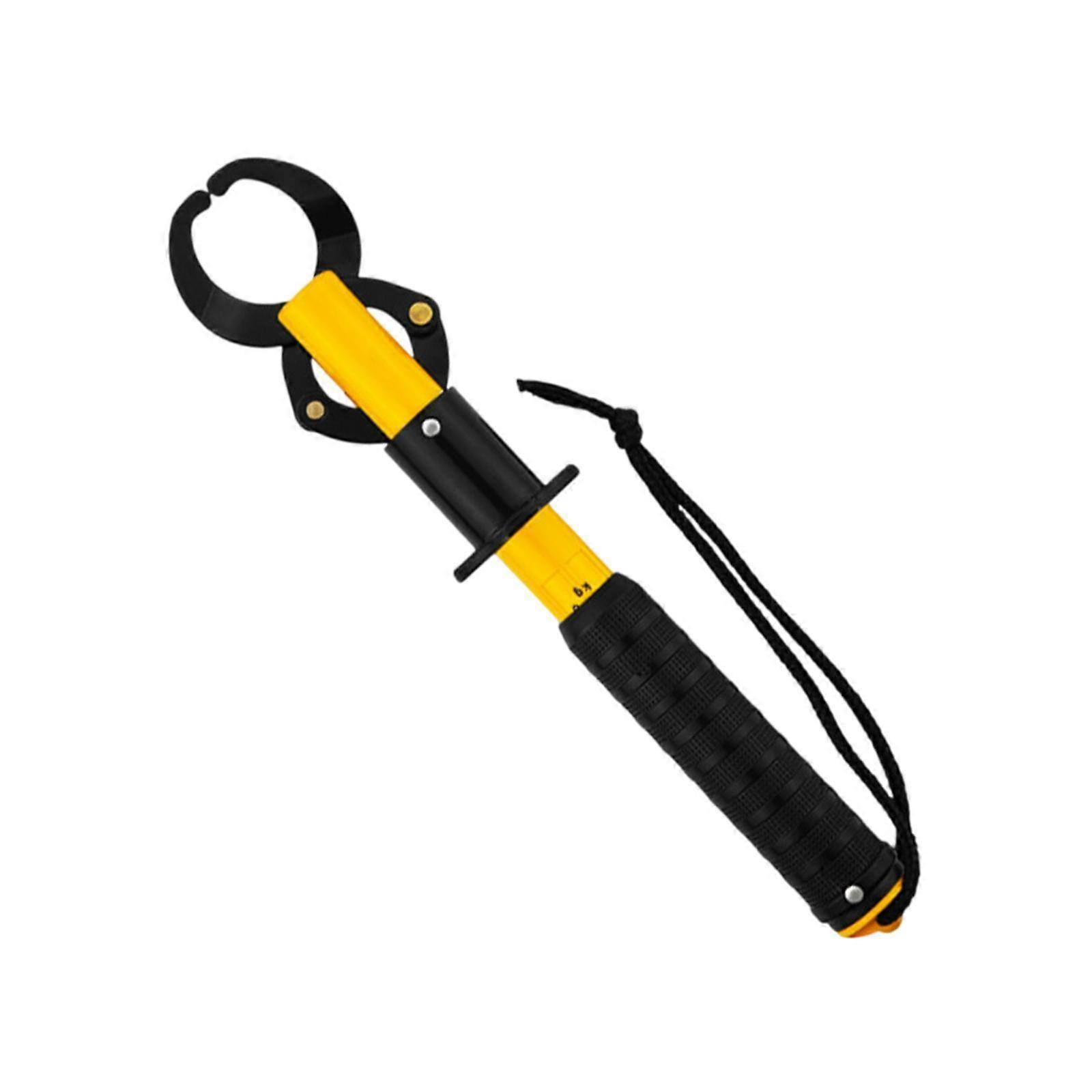 Pince à poisson avec échelle Pince portable multifonctionnelle cadeau Pince de pêche jaune