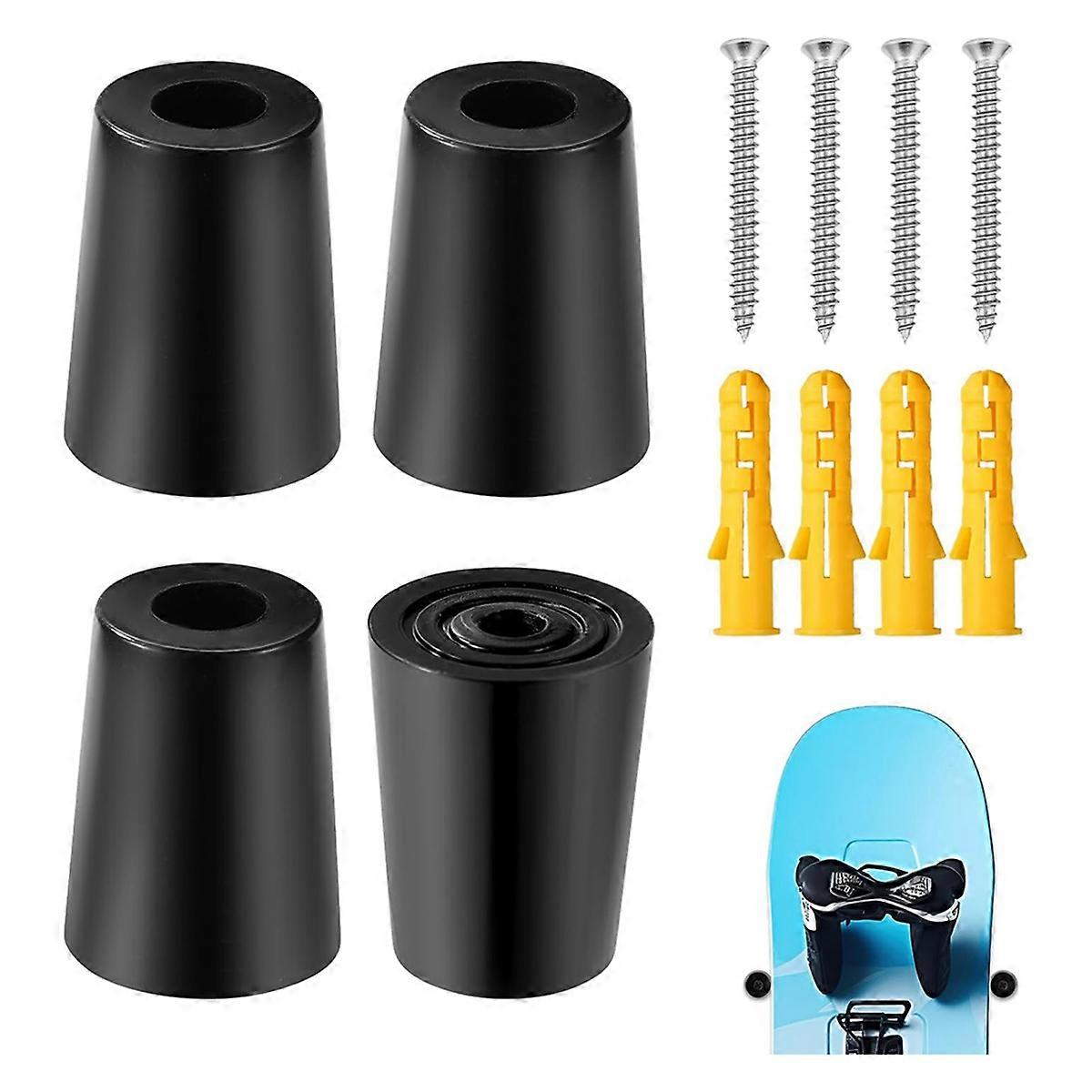 4-Piece Vertical Ski Hanger with Screw Expansion Anchors Vertical Ski Storage to Safely Store and D