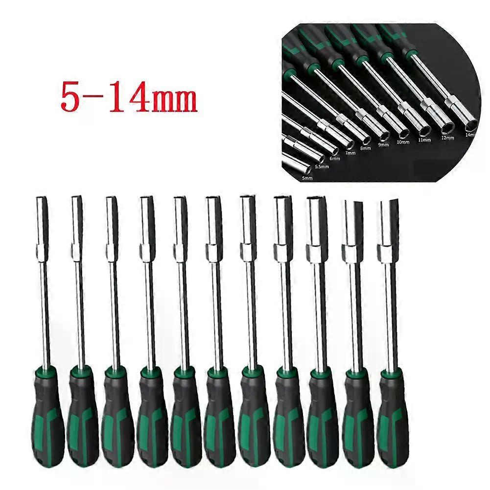 Screwdriver Socket Wrench 5-14mm Metal Hex Screwdriver Hexagonal Nut Key Extend Driver Socket Wrench