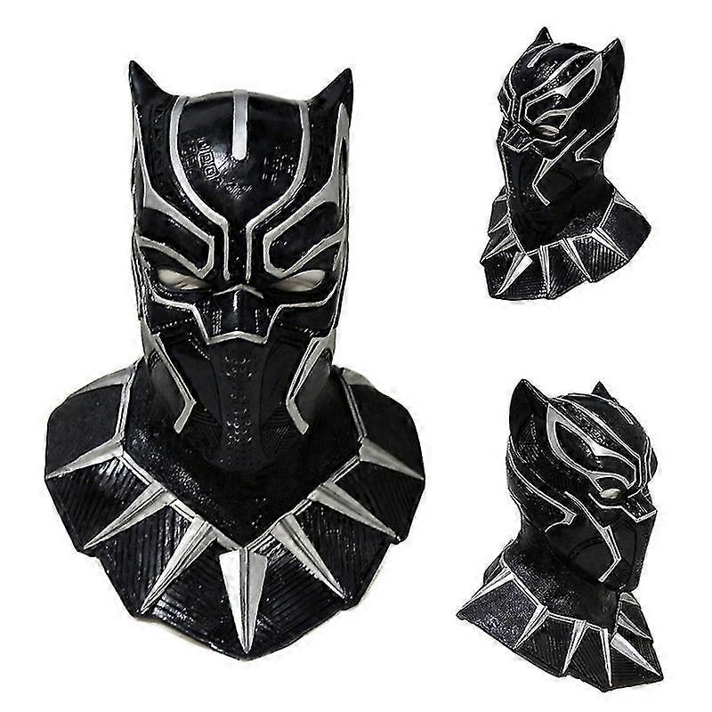 新しいハロウィーンマスクスーパーヒーローブラックパンサーラテックスヘッドギアホラーコスパーティー毒マスク