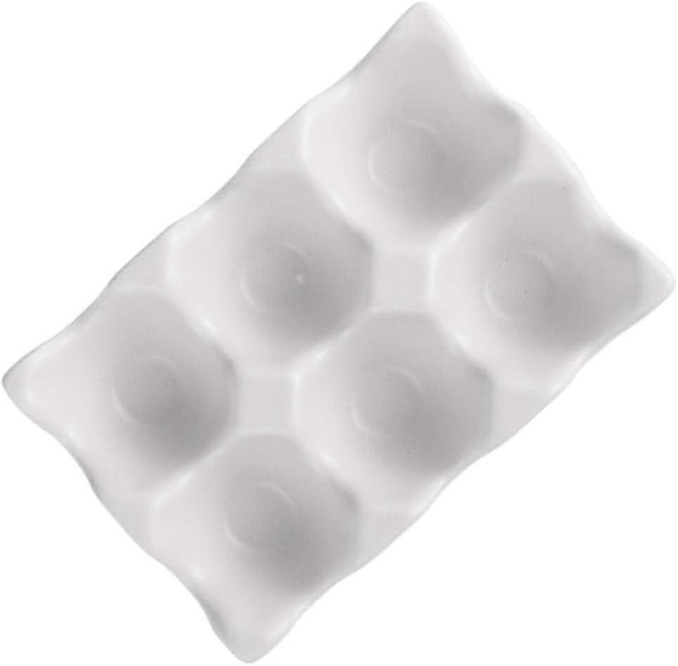 Versatile Matte Frosted Porcelain Egg Tray