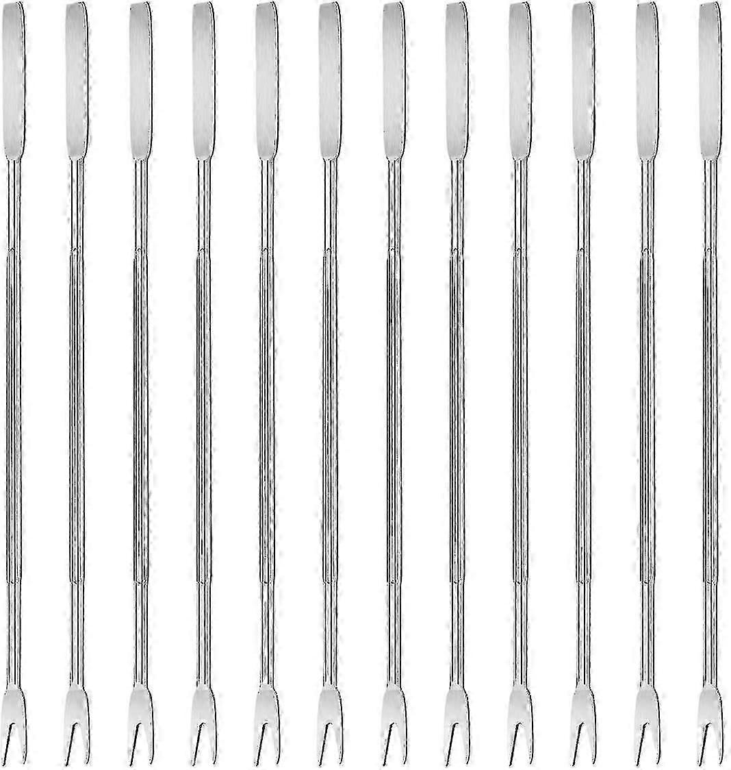 12pcs Seafood Cracker Stainless Steel Shellfish Crab Forks