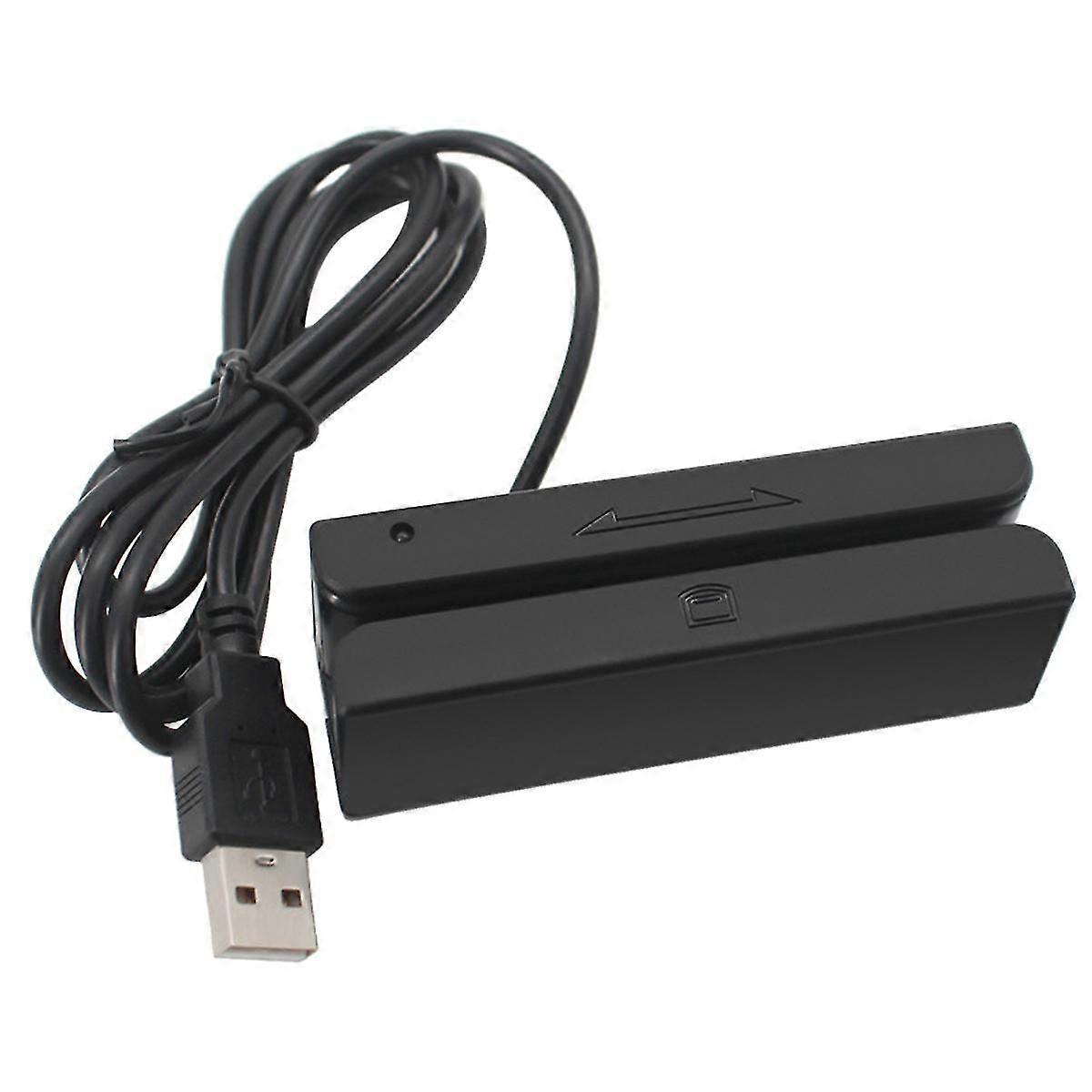 MSR90 usb רצועת מגנטי כרטיס קריאת מכונת קורא כרטיסים פס 3 רצועות מיני סוויפר למחשב USB