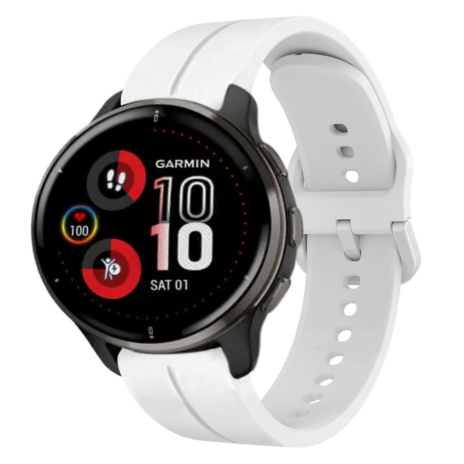 For Garmin Venu 2 Plus 20mm Loop Silicone Watch Band