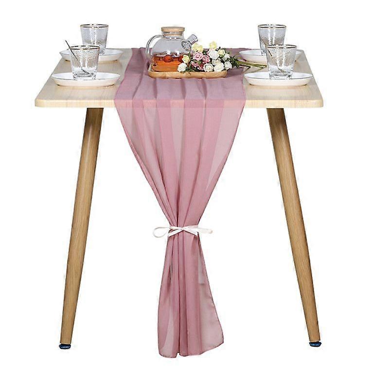 Chiffon table runner (70*300cm)  dark pink