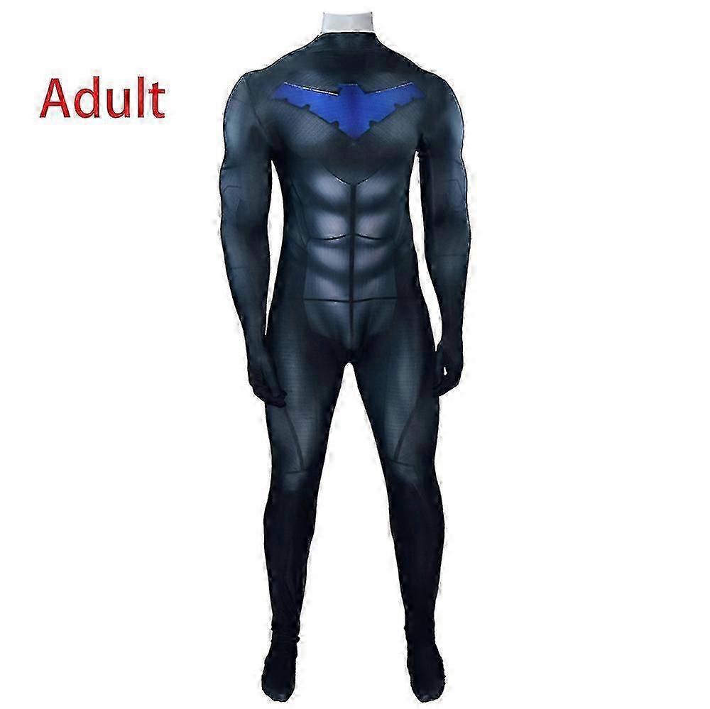 Ταινίες Nightwing Cosplay Κοστούμι Κορμάκι Υπερήρωας Jumpsuuit Κόμικ Zentai Κοστούμι Αποκριάτικο Καρναβάλι για Πάρτι Άνδρες Παιδικό Παιχνίδι Ρόλων