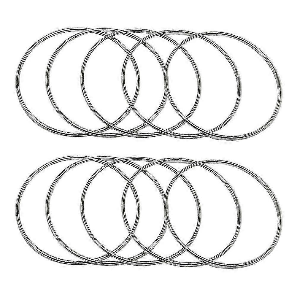 12 Pcs 4 Polegadas Anéis de Metal Prateado Argolas Anel de Macramê compatível com Dream Catchers, Macramê e Artesanato DIY