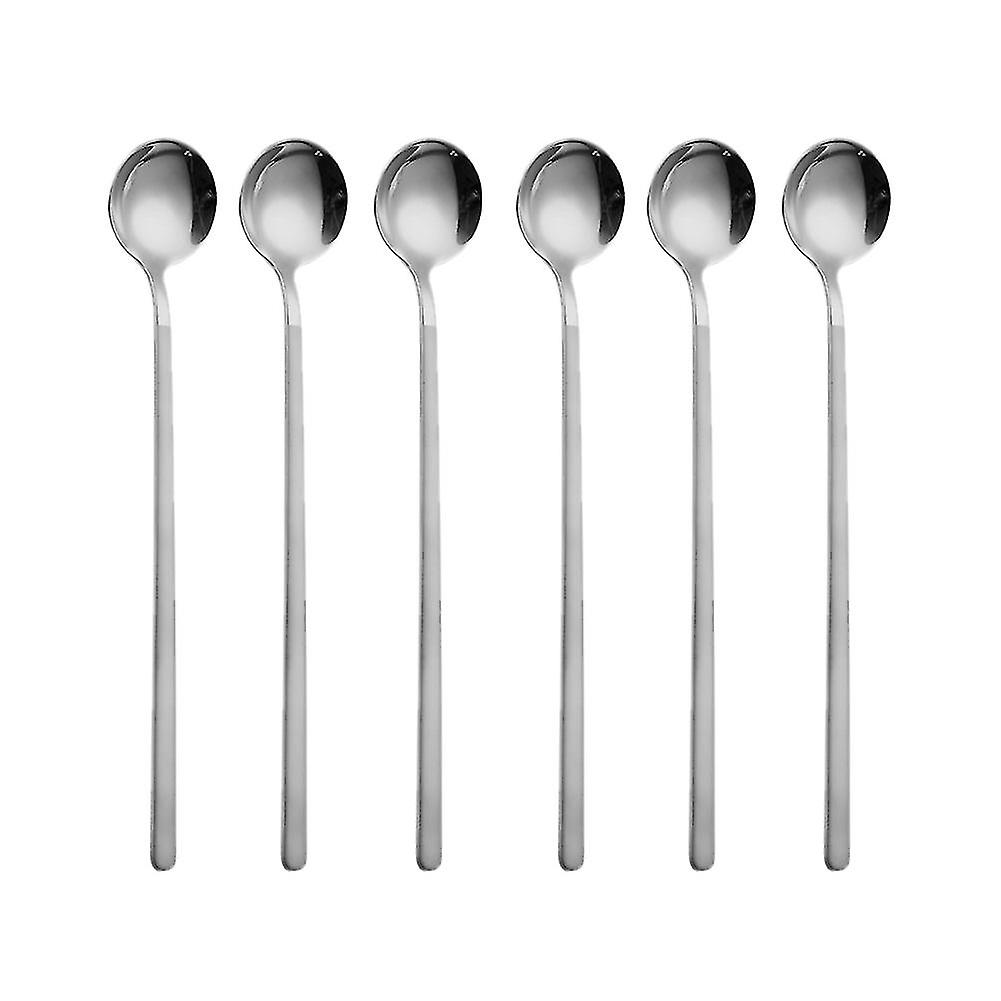Rustfrit stål Long Handle Spoons Multipurpose 6pcs
