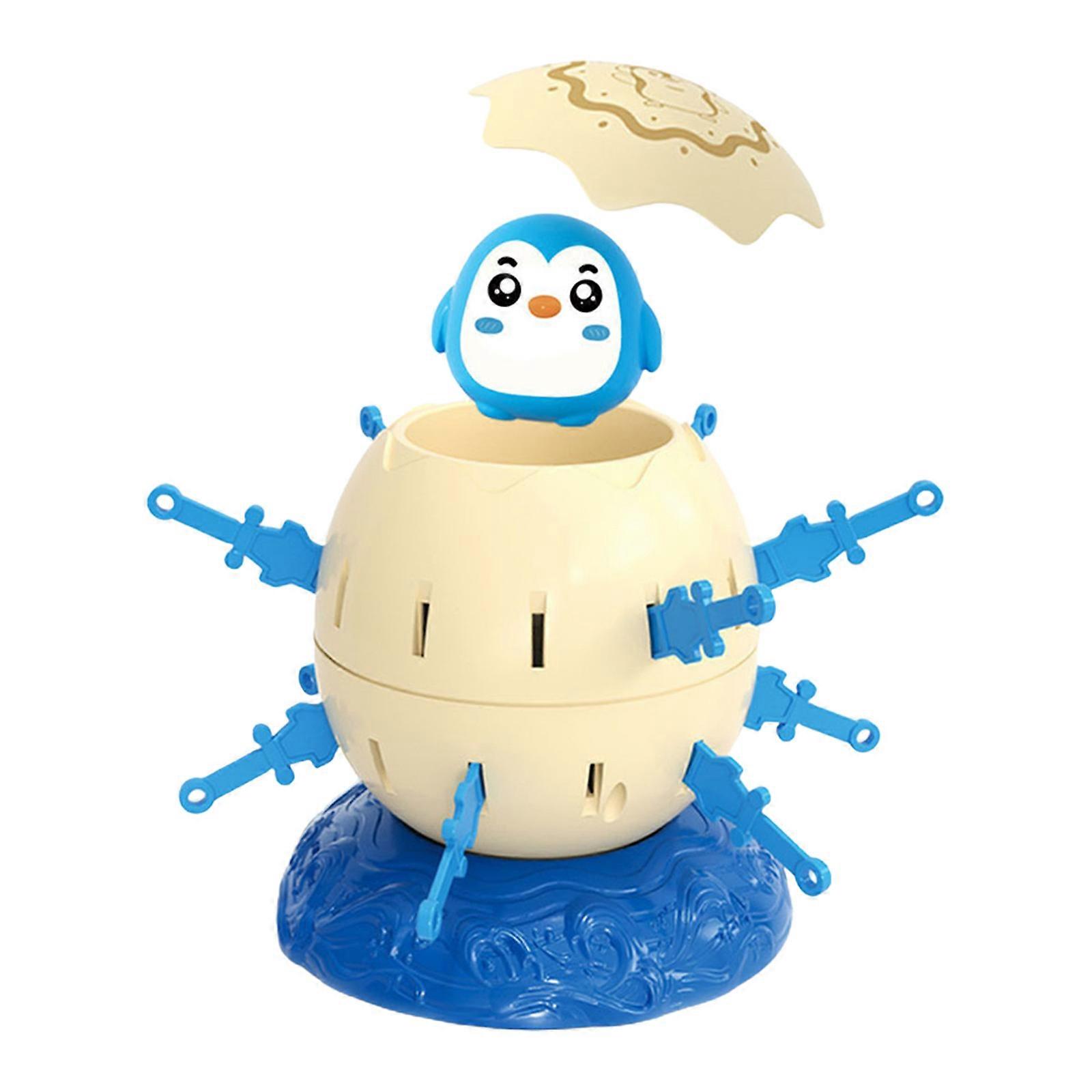 Children's Board Game Pirate Barrel Insert Sword Penguin Party Skills Parentchild Interactive Game Pirate Desktop Toy Party Activity Comp Blue LA4756