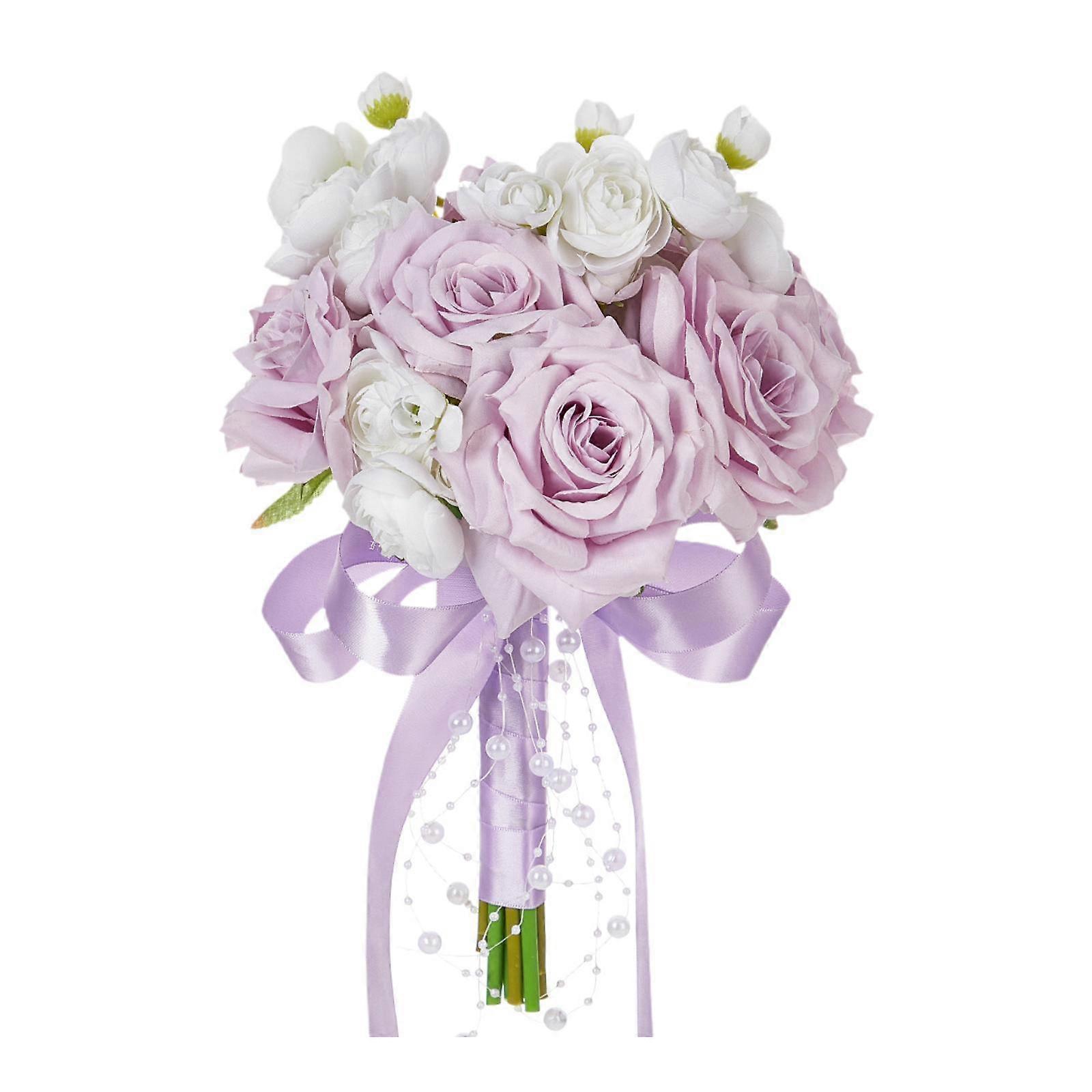 Bridal Bouquet Artificial Rose Flowers Romantic Simulation Flower Tossing