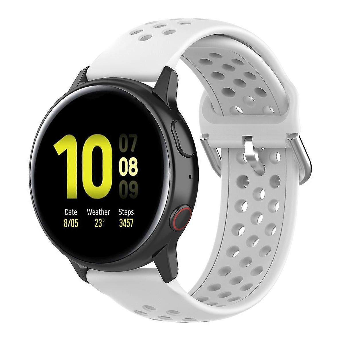 For Galaxy Watch Active2 / Active 20mm Clasp Solid Color Sport Watch Band