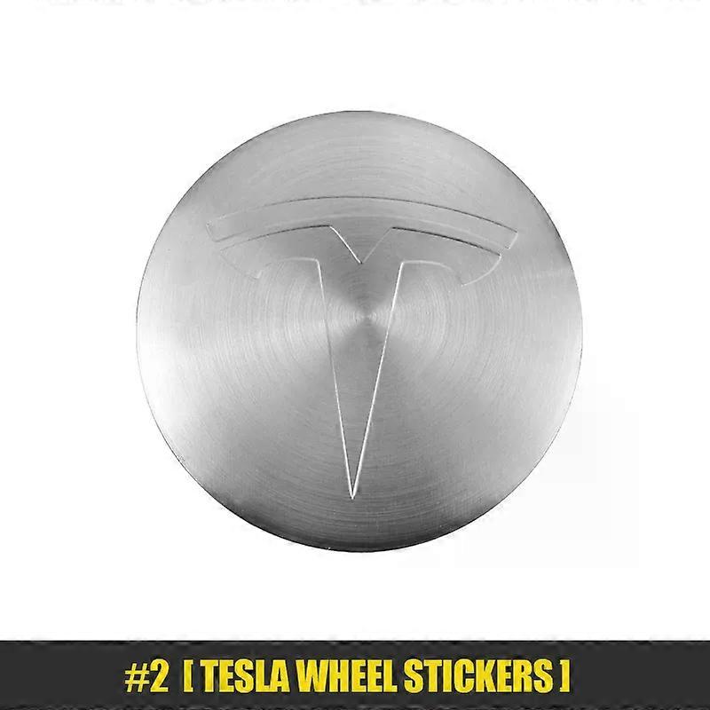 4Pcs 56mm Car Styling Wheel Hub Cap Badge Stickers Auto Accessories compatible for Model 3 Coil Roadster Model Y Model X Model S