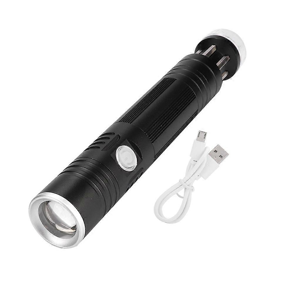 USB Charging LED Flashlight High Bright Torch with Screwdrivers for Outdoor Camping Emergency