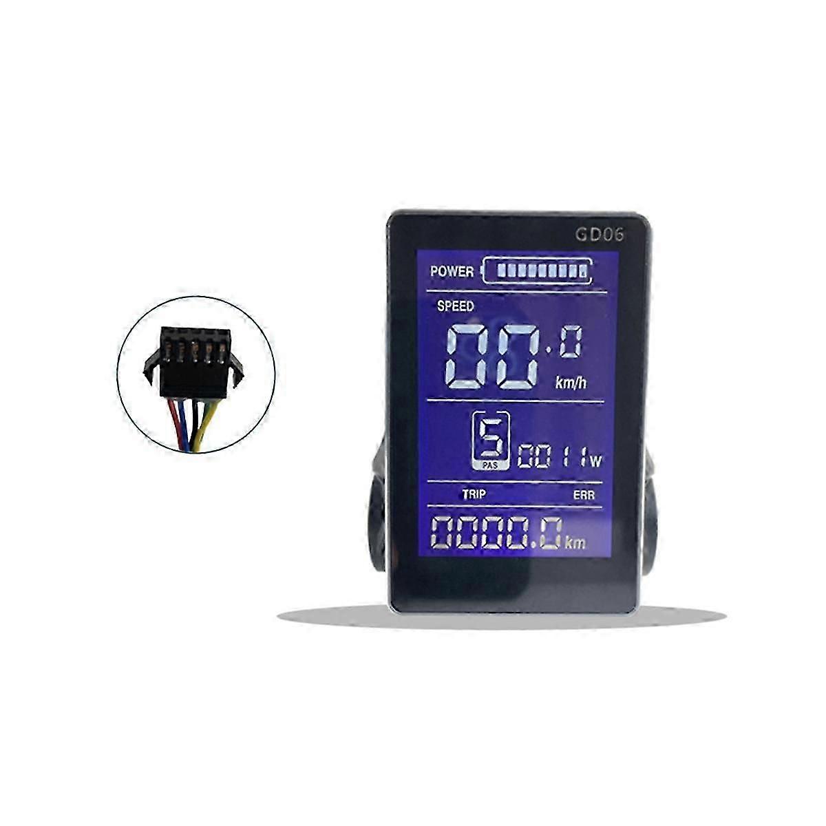 E-Bike-Display LCD GD06 vertikaler Bildschirm für JIANNUO-Controller Elektroroller-Nabenmotor-Konvertierung
