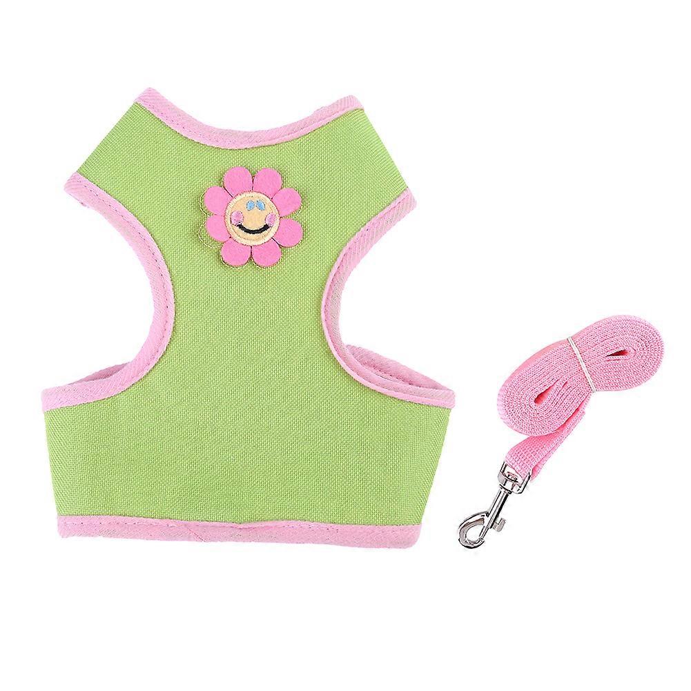 Soft Pet Puppy Harness Set Dog Cat Walking Strap
